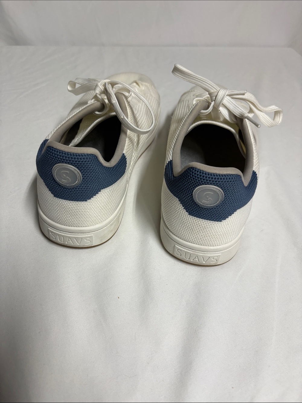 SUAVS White Knit Sneakers Women’s 10 Men’s 8 EU 41 Blue Gum Sole